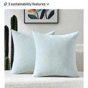 Light Blue Decorative Throw Pillow covers